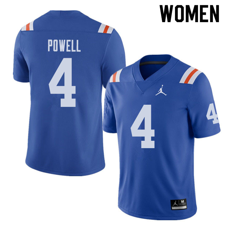 Jordan Brand Women #4 Brandon Powell Florida Gators Throwback Alternate College Football Jerseys Sal